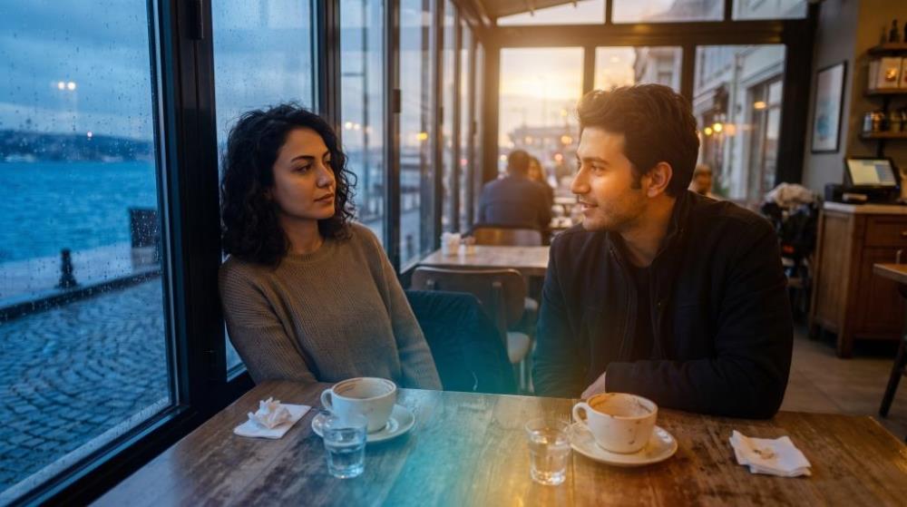 Aslan ve Balık burç uyumunu, birbirine yakın ancak farklı duygular yaşayan bir çiftin sinematik görüntüsüyle anlatan kapak görseli.